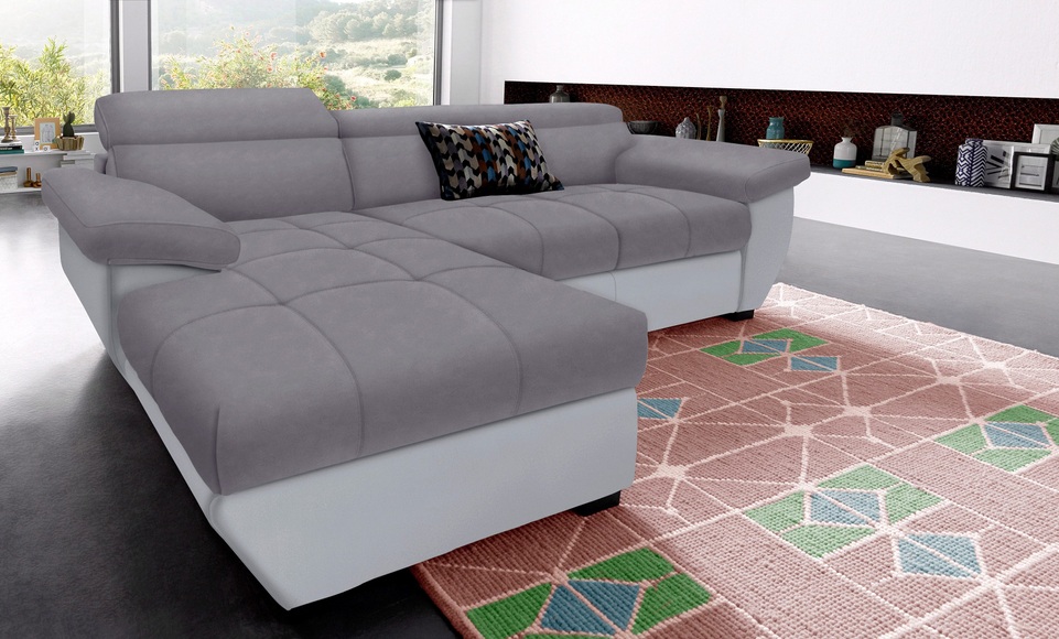 COTTA Ecksofa, inklusive Kopfteilverstellung, wahlweise mit Bettfunktion + Bettkasten