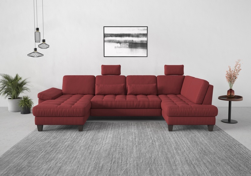 sit&more Wohnlandschaft, wahlweise mit Bettfunktion, Bettkasten, Sitztiefenverstellung
