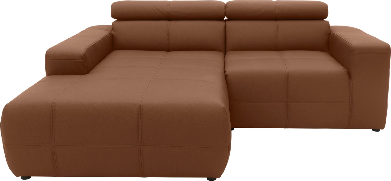 DOMO collection Ecksofa »Brandon«, Mit Kopfteilverstellung, auch in Leder