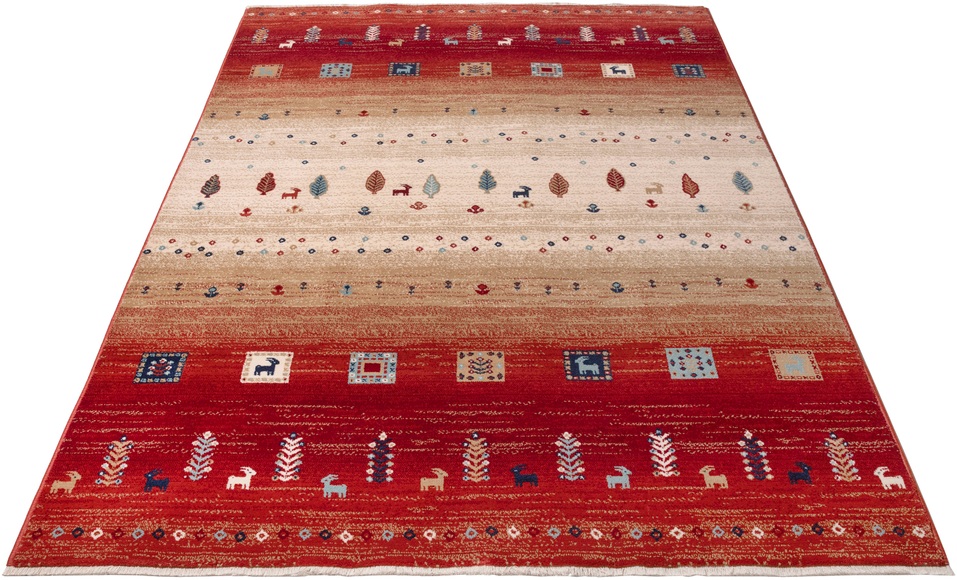 Home affaire Teppich »Mavie«, rechteckig, 10 mm Höhe, Berber-Optik, Wohnzimmer