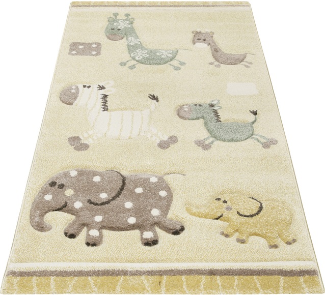 Esprit Kinderteppich »Kids Lucky Zoo 2.0«, rechteckig, 13 mm Höhe, Kinder Zoo Motiv Teppich