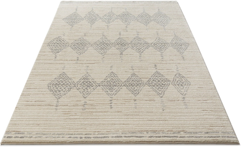 Gino Falcone Teppich »Durlesti 4925«, rechteckig, Kurzflor, modernes Rauten Design, Boho, Wohnzimmer, Esszimmer