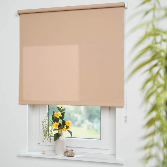 Liedeco Seitenzugrollo »Uni«, Lichtschutz, mit Bohren, freihängend, Welle 36 mm stabiler Kettenzug