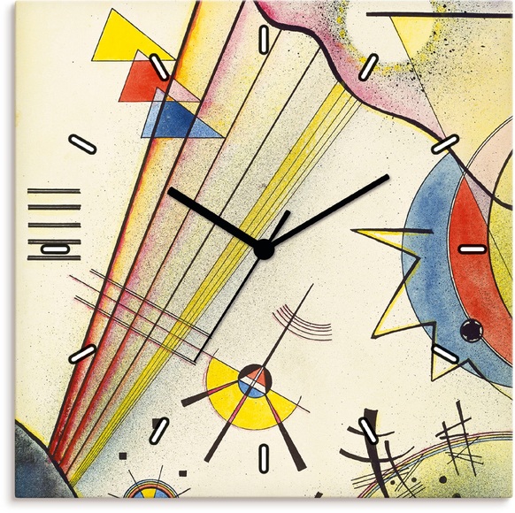 Artland Wanduhr »Deutliche Verbindung. 1925«, lautlos, ohne Tickgeräusche, nicht tickend, geräuschlos - wählbar: Funkuhr o. Quarzuhr, moderne Uhr für Wohnzimmer, Küche etc. - Stil: modern