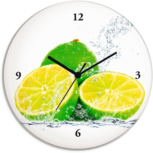 Artland Wanduhr »Limette mit Spritzwasser«