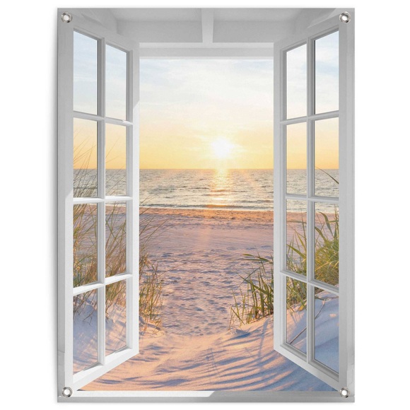 Reinders! Poster »Sonnenuntergang durch das Fenster«, Outdoor für Garten oder Balkon