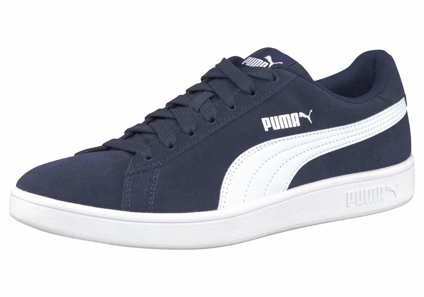 Puma Smash V2 aus Leder Retro-Style Unisex marine-weiss