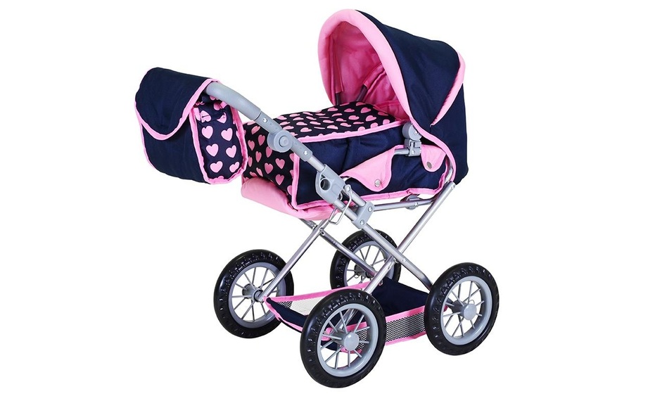 Knorrtoys® Puppenwagen »Puppenwagen Ruby Pink Hearts«