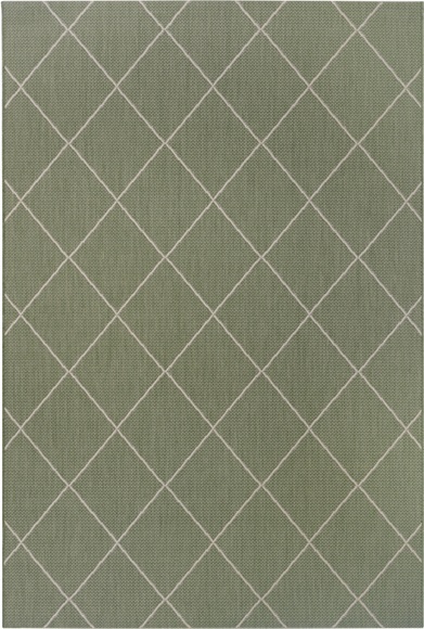White Label - Teppich In-& Outdoor - 80 x 150 cm; - Grün Creme