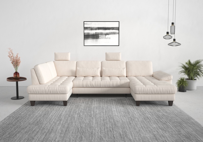sit&more Wohnlandschaft, wahlweise mit Bettfunktion, Bettkasten, Sitztiefenverstellung