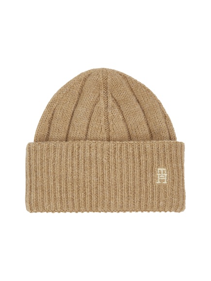Tommy Hilfiger Beanie »TH TIMELESS BEANIE«, Beanie mit Monogramm-Emblem