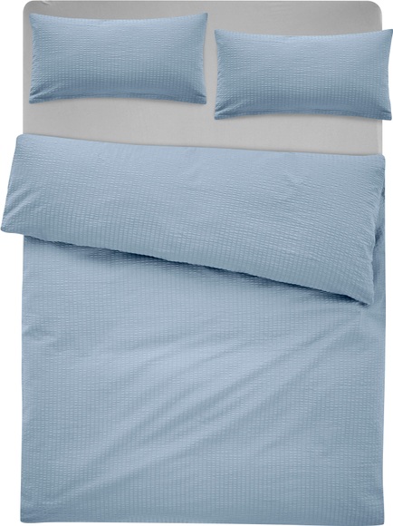 Schlafwelt Bettwäsche »Sari2 in Gr. 135x200 oder 155x220 cm«, (2 tlg.), aus Baumwolle, uni Bettwäsche in Seersucker Qualität ideal für Sommer