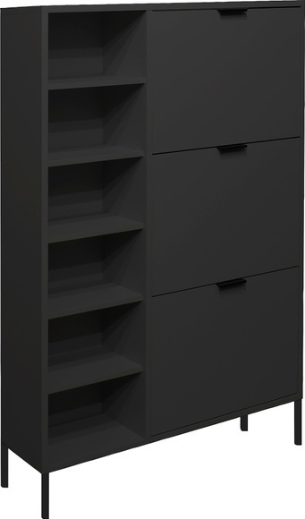 Mäusbacher Schuhschrank »Bonnie«, Breite 95 cm mit 3 Klappen, Regal und Quadratgestell