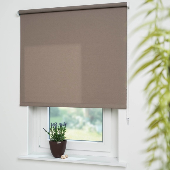 Liedeco Seitenzugrollo »Uni«, Lichtschutz, mit Bohren, freihängend, Welle 36 mm stabiler Kettenzug