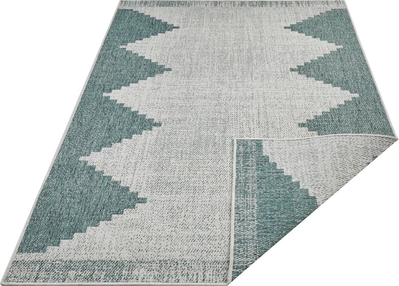 freundin Home Collection Teppich »Diona«, rechteckig, 5 mm Höhe, In-und Outdoor geeignet, Wohnzimmer, Balkon, Terrasse, Garten, Strapazierfähig und pflegeleicht, Flachgewebe