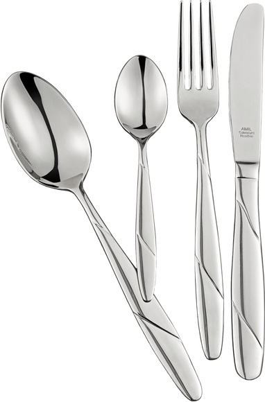 AMIL Besteck-Set »8885«, (Set, 24 tlg.), Edelstahl 18/0, extra scharfe Messerklingen
