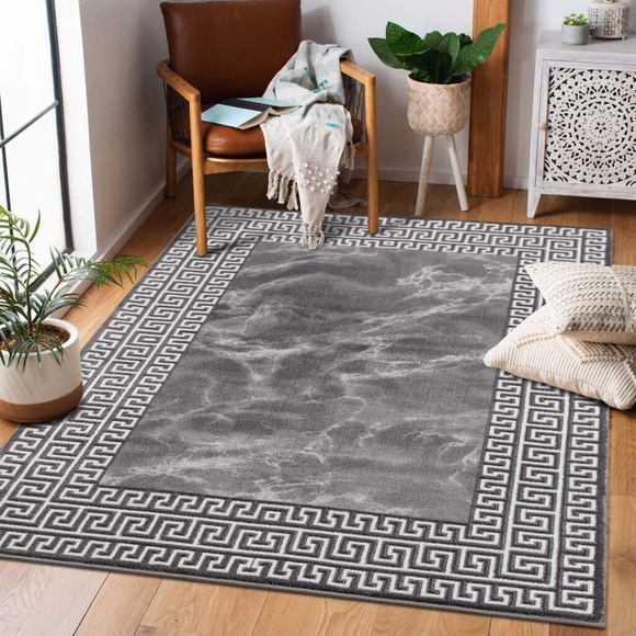 Carpet City Teppich »Chic«, rechteckig, 11 mm Höhe, Modern Meliert, Mäander/ Bordüre, Wohnzimmer