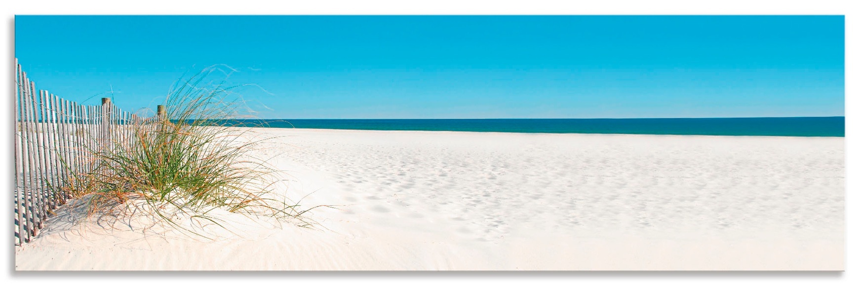 Artland Küchenrückwand »Schöne Sanddüne mit Gräsern und Zaun«