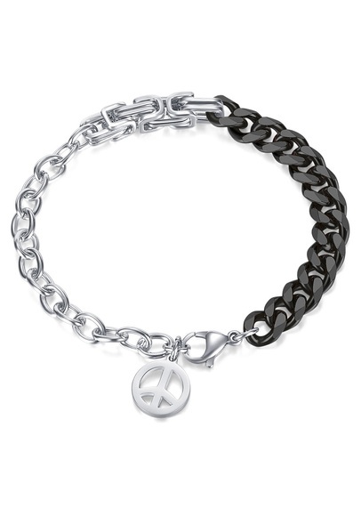 Firetti Edelstahlarmband »Schmuck Geschenk, Peace, Frieden«