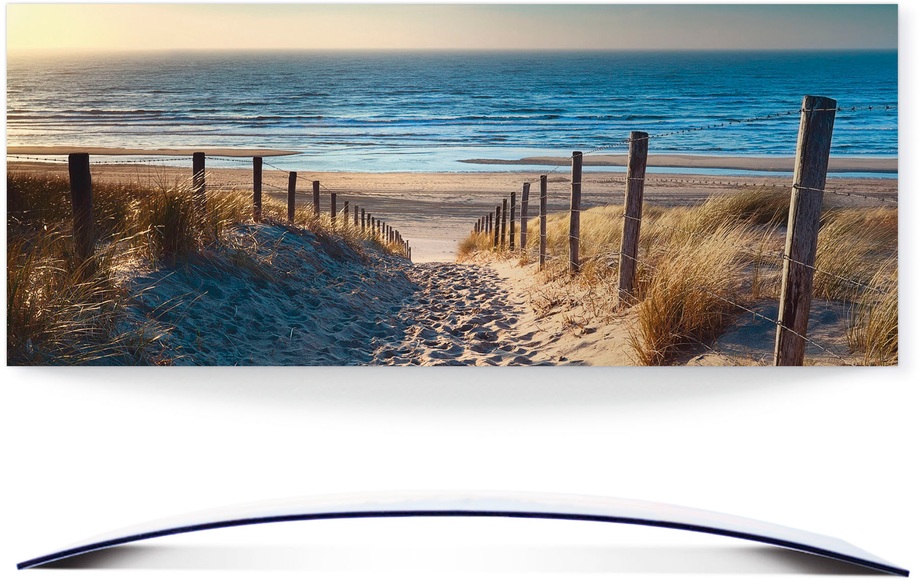 Artland Wandbild »Weg zum Nordseestrand Sonnenuntergang«