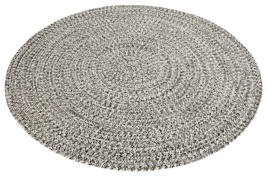 NORTHRUGS Teppich »Trenzado«, rund, In- & Outdoor, Handmade-Look, Gewebt, Wetterfest, Balkon, Wohnzimmer