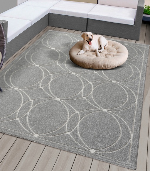 merinos Teppich »Tenerife Plus 54092«, rechteckig, In- und Outdoor geeignet, robuster Kurzflor, Balkon, Aussenbereich