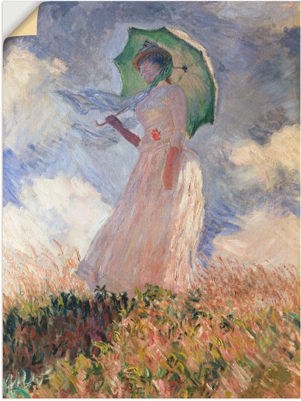 Artland Wandbild »Frau mit Sonnenschirm, Suzanne Hoschedé«