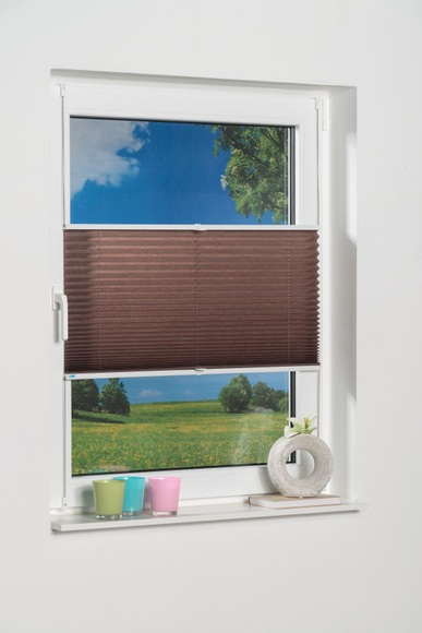 K-HOME Plissee »Klemmfix Pisa«, Lichtschutz, ohne Bohren, verspannt, Crushed-Optik
