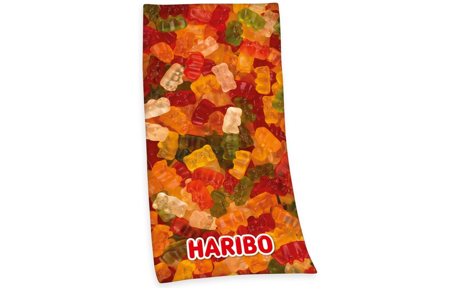 HARIBO Badetuch »Haribo Goldfarbenbären«, (1 St.), hochfarbig bedruckt