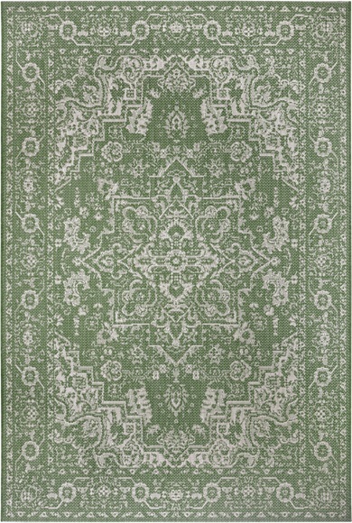 White Label - Teppich In-& Outdoor - 80 x 150 cm; - Grün Creme