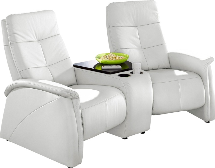 exxpo - sofa fashion 2-Sitzer, mit Relaxfunktion, integrierter Tischablage und Stauraumfach