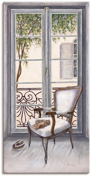 Artland Wandbild »Sessel vor einem Fenster«, Innenarchitektur, (1 St.), in vielen Grössen & Produktarten - Alubild / Outdoorbild für den Aussenbereich, Leinwandbild, Poster, Wandaufkleber / Wandtattoo auch für Badezimmer geeignet