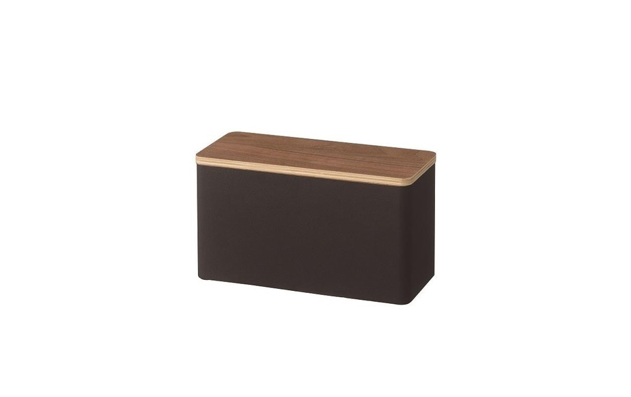 Yamazaki - Aufbewahrungsbox RIN - schwarz - Mischmaterial - 10.5/23/14 cm