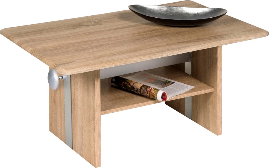 PRO Line Couchtisch »Avant«, mit Funktion, höhenverstellbar mit Lift, wahlweise mit oder ohne ausziehbare Platte, Ablageboden, rechteckig