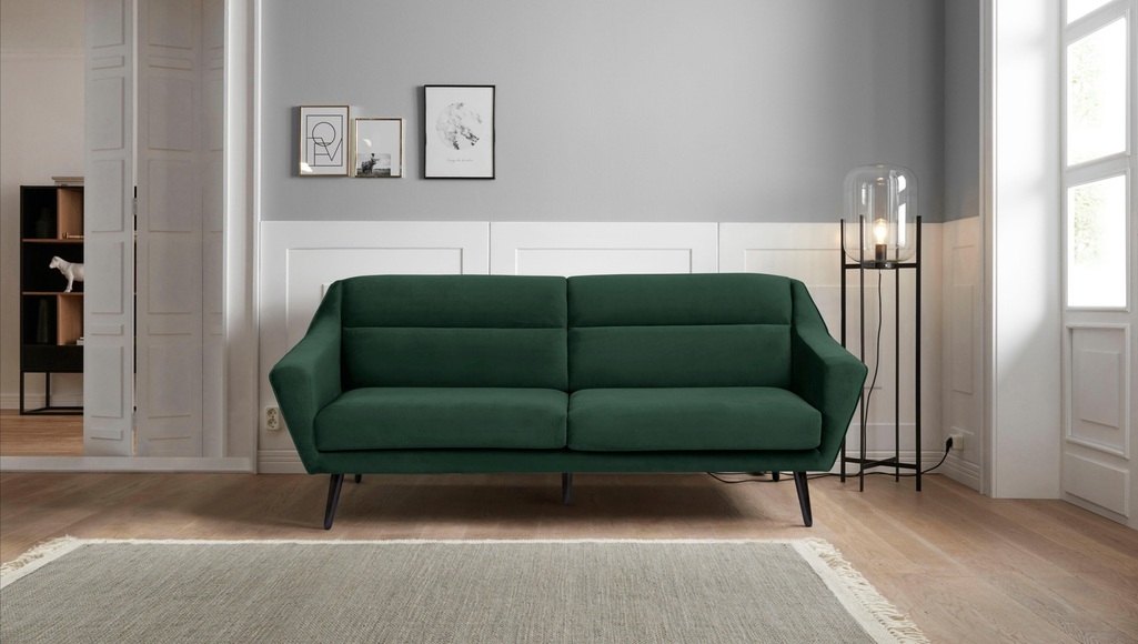 andas 3-Sitzer »Bille«, mit Naht im Rückenkissen und Eiche-Beinen, Design by Morten Georgsen