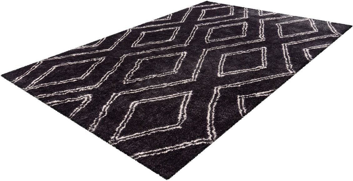 Home affaire Hochflor-Teppich »Jeana«, rechteckig, 27 mm Höhe, retro, Wohnzimmer