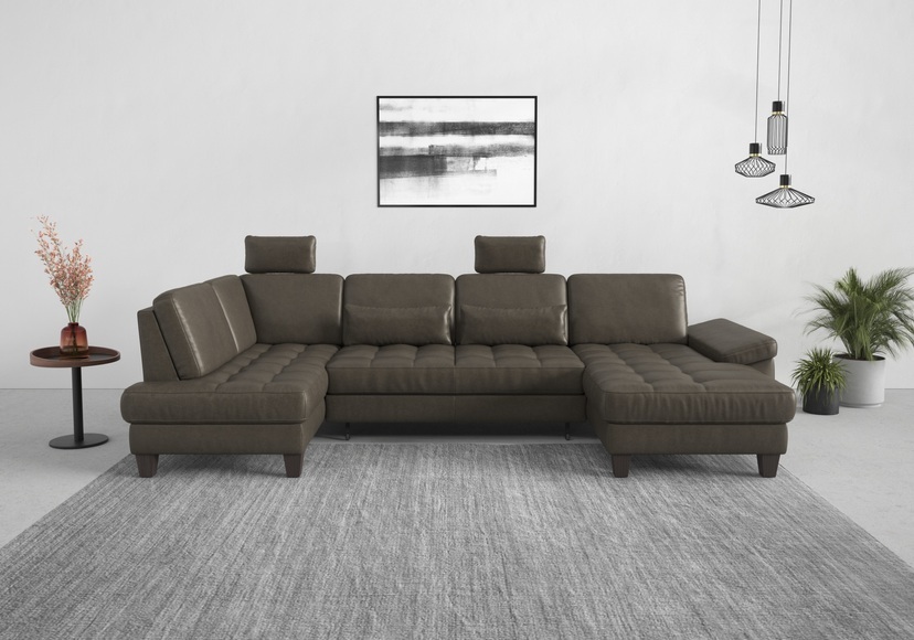 sit&more Wohnlandschaft, wahlweise mit Bettfunktion, Bettkasten, Sitztiefenverstellung