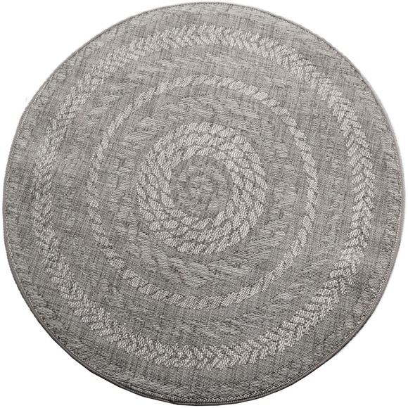 Paco Home Teppich »Malmedy 490«, rund, 4 mm Höhe, Flachgewebe, melierte Sisal-Optik, In- und Outdoor geeignet, Wohnzimmer