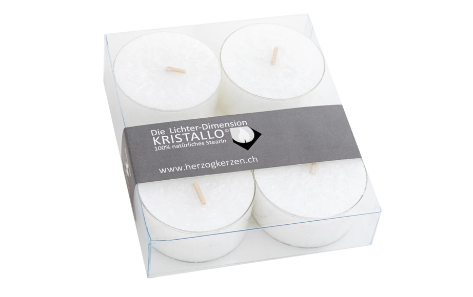 Herzog Kerzen AG - Teelichter Maxi Kristallo Weiss