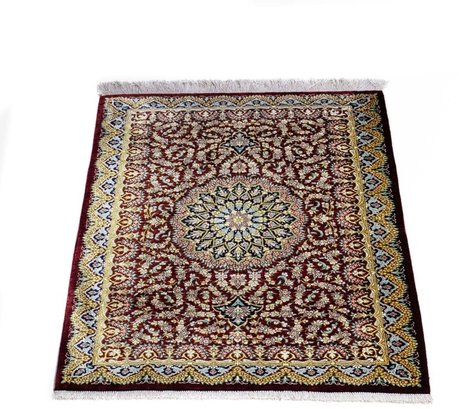 morgenland Orientteppich »Perser - Ghom - 78 x 57 cm - mehrfarbig«, rechteckig, 10 mm Höhe, Wohnzimmer, Handgeknüpft, Einzelstück mit Zertifikat