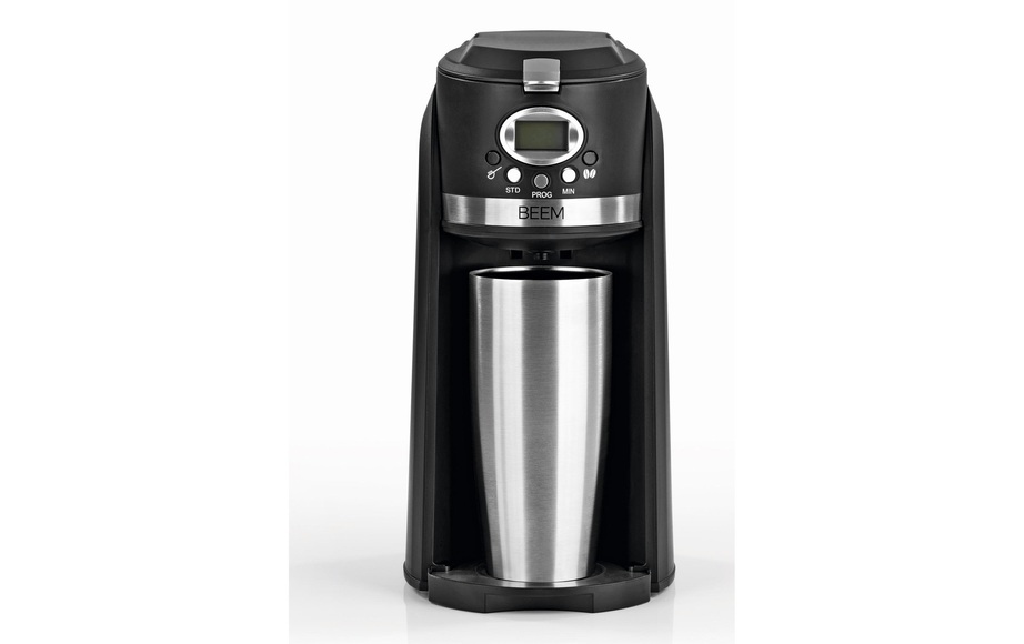 Filterkaffeemaschine, BEEM, »Grind & Go Silberfarben/Schwarz«