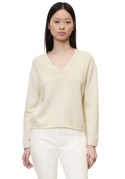 V-Neck-Feinstrick-Pullover