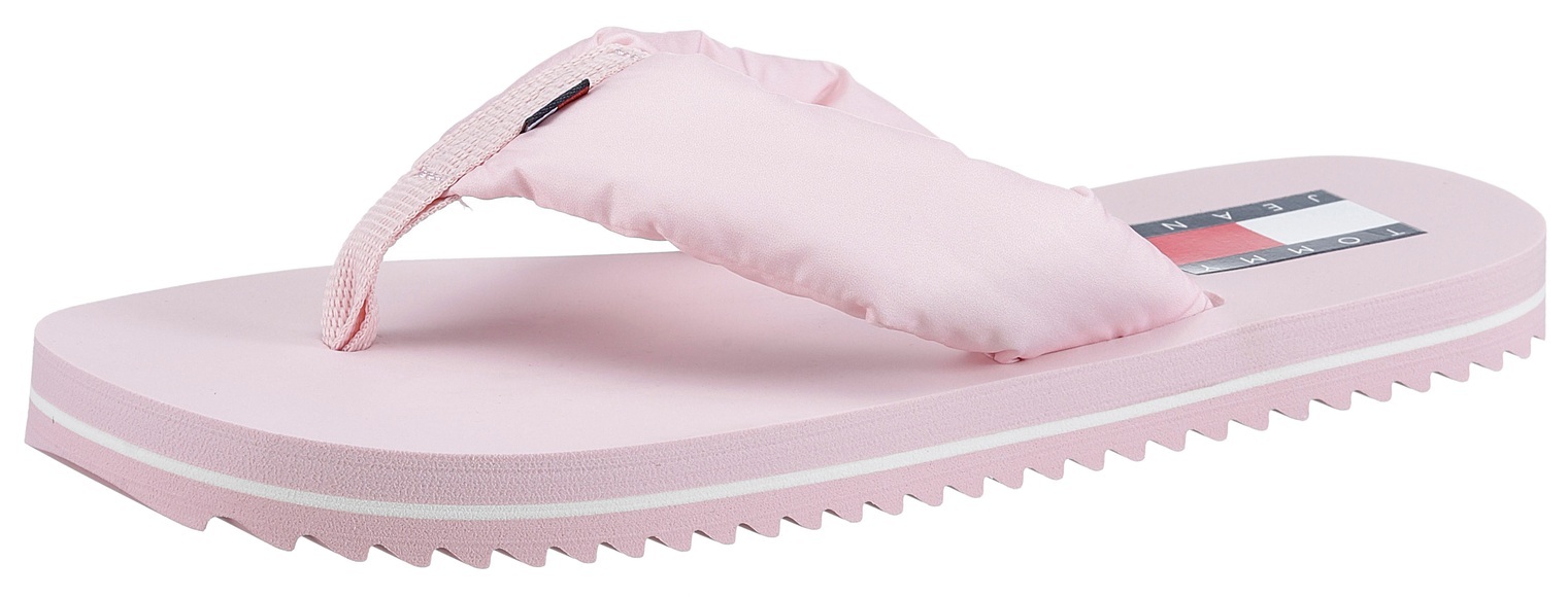 Tommy Jeans Zehentrenner »FLAG EVA BEACH SANDAL«, mit wattierten Bandagen