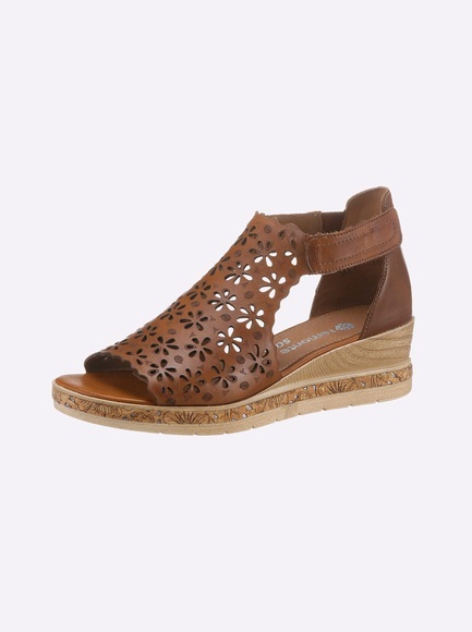 Remonte Keilsandalette, mit floralem Laser-Muster