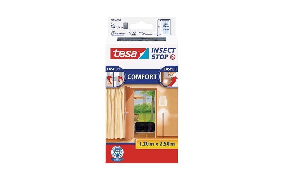 tesa Insect Stop Comfort 55910-21 Fliegengitter (L x B) 2500 mm x 1200 mm Anthrazit 1 St.
