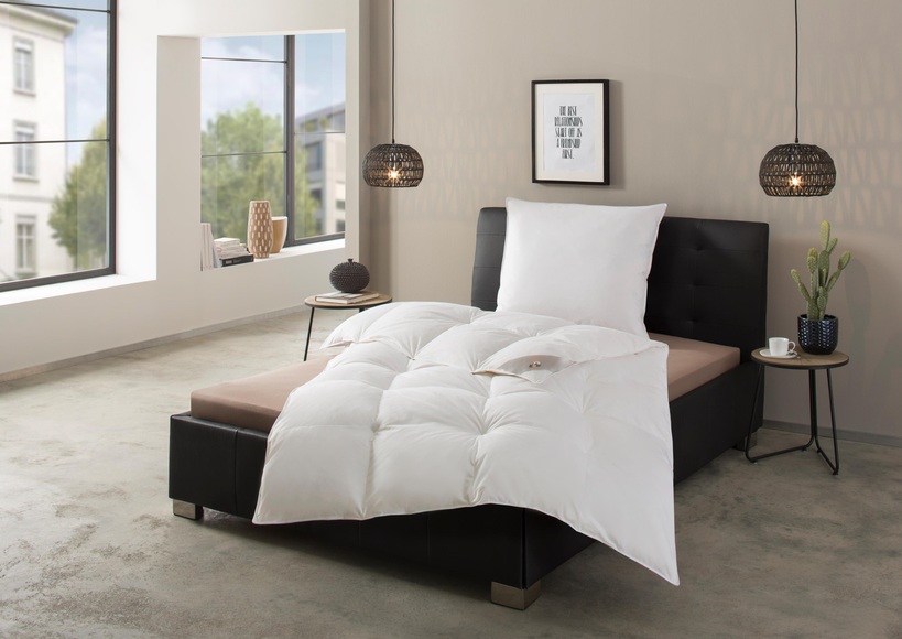 RIBECO Federbettdecke + Federkissen »Lara, Bettwaren-Set in 135x200 oder 155x220 cm, Sommer oder Winter«, (Spar-Set), Naturprodukt zum TOP-Preis!