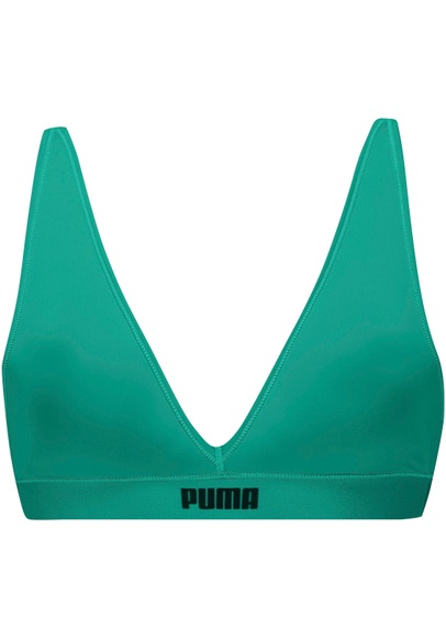 PUMA Triangel-BH »PUMA WOMEN PADDED TRIANGLE TOP«, (1 tlg.), Short Top mit tiefem V-Ausschnitt