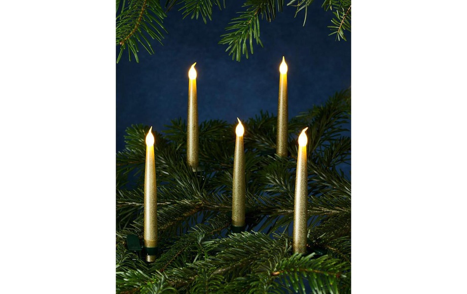 Sirius LED-Kerze Caroline 10er Set Gold