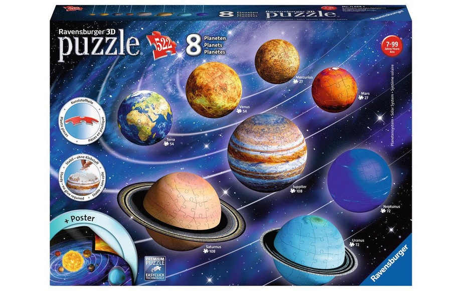 3D Planetensystem Puzzle