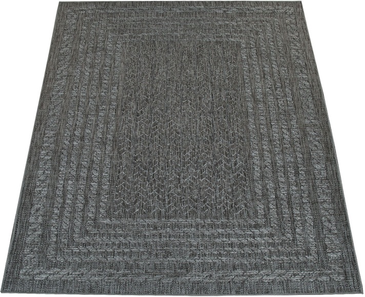 Paco Home Teppich »Liege 390«, rechteckig, 4 mm Höhe, Flachgewebe, melierte Sisal Optik, mit Bordüre, In- und Outdoor geeignet, Wohnzimmer